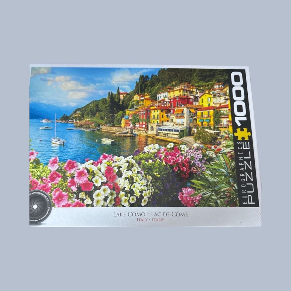 Eurographics Lake Como Puzzle 1000 Piece HDR Photography New Sealed Italy